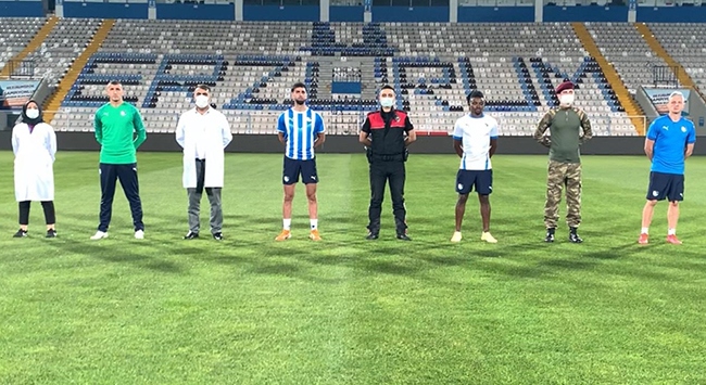 Erzurumspor’dan koronavirüs temalı forma tanıtımı