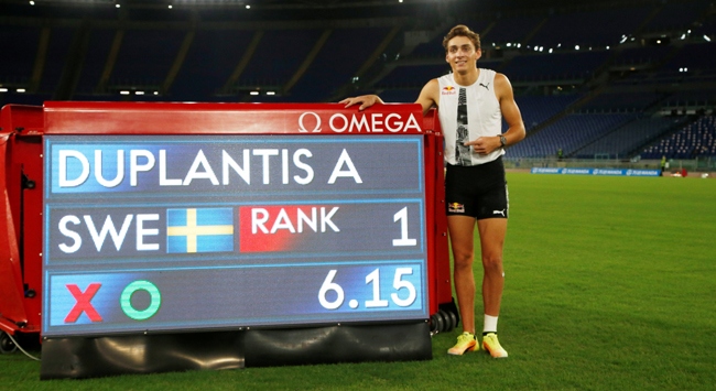 İsveçli atlet Duplantis’den rekor atlama